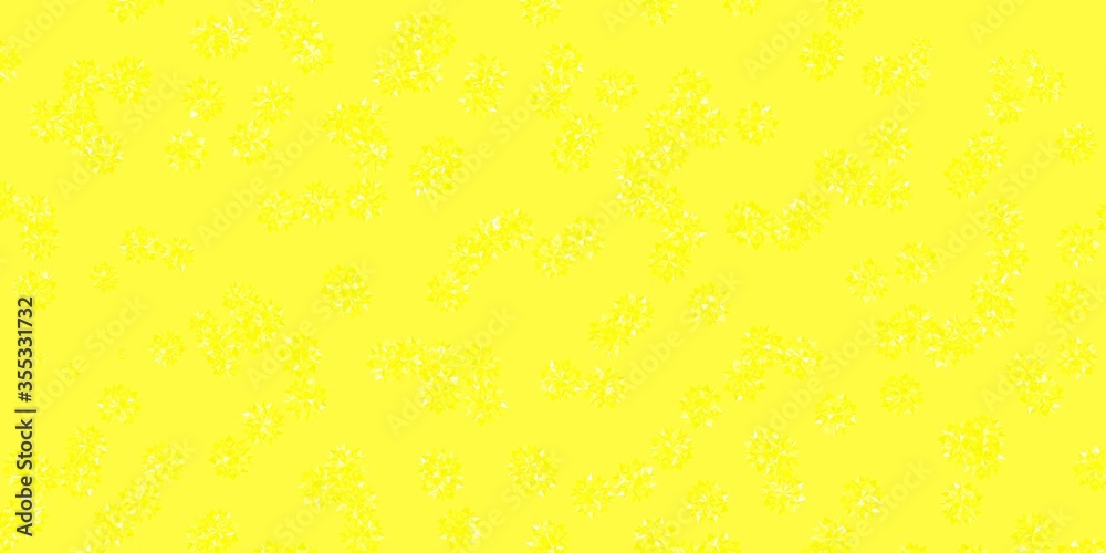 Light Yellow vector layout with beautiful snowflakes. Light Yellow vector layout with beautiful snowflakes.