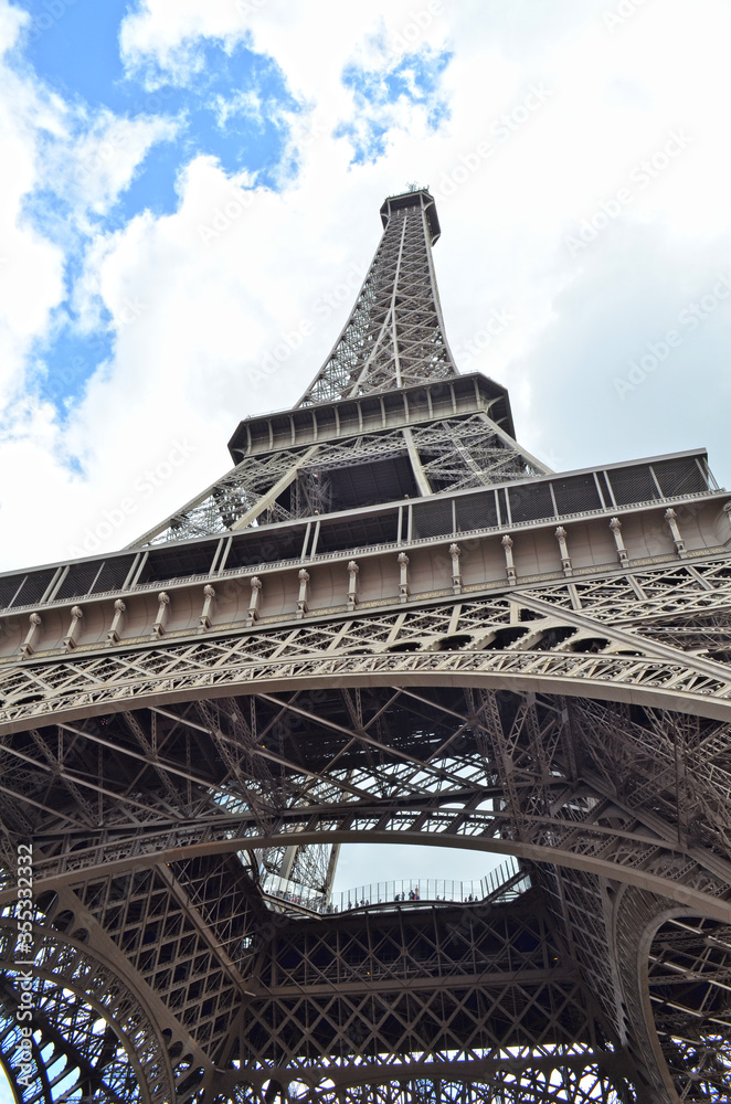 Eiffel Tower, the iconic landmark in Paris, the beautiful city of love and romance, capital of France
