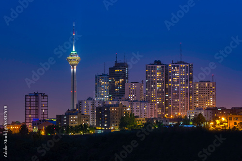 Tehran Skyline at Twilight, Iran