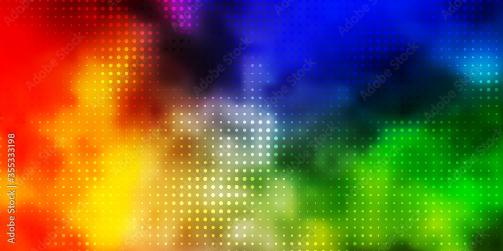 Light Multicolor vector texture with disks. Abstract decorative design in gradient style with bubbles. Pattern for websites.