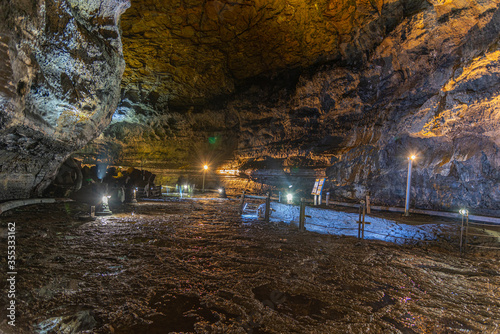 Manjanggul Cave at Jeju island, Republic of Korea photo