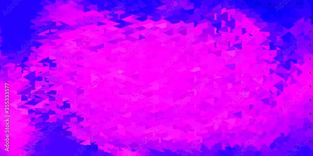 Light purple, pink vector polygonal pattern.