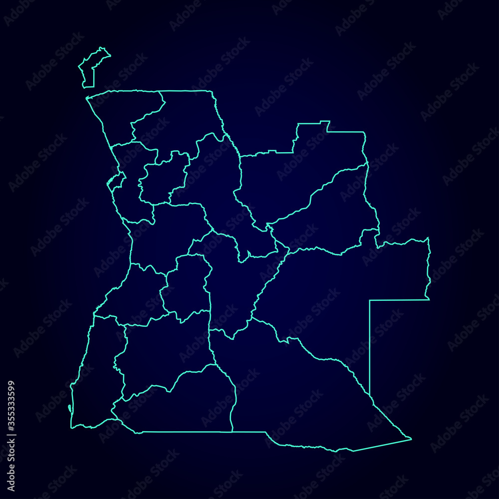High Detailed Blue Map of Angola isolated on white background. Vector illustration eps 10.angola map - blue pastel graphic background . - Vector High Detailed Blue Map of Angola isolated on white background. Vector illustration eps 10.angola map - blue pastel graphic background . - Vector