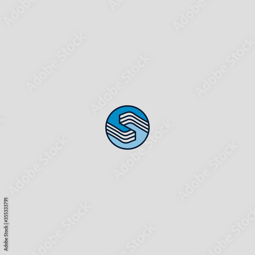 Letter S Abstract logo icon template design in Vector illustration