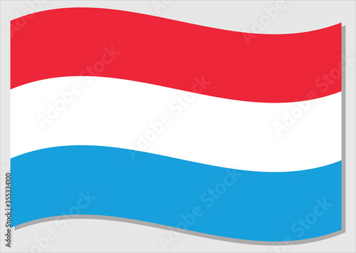 Free Download Waving flag of Luxembourg vector graphic. Waving Luxembourger flag illustration. Luxembourg country flag wavin in the wind is a symbol of freedom and independence. - GFXLoad