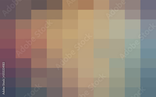 Brown Grid Mosaic Background, Creative Design Templates. abstract colorful gradient rectangles check . Background of squares Different pixel pattern shades.