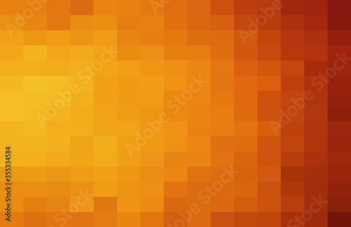 Abstract Orange geometric Background, Creative Design Templates. Pixel art Grid Mosaic, 8 bit vector background.
