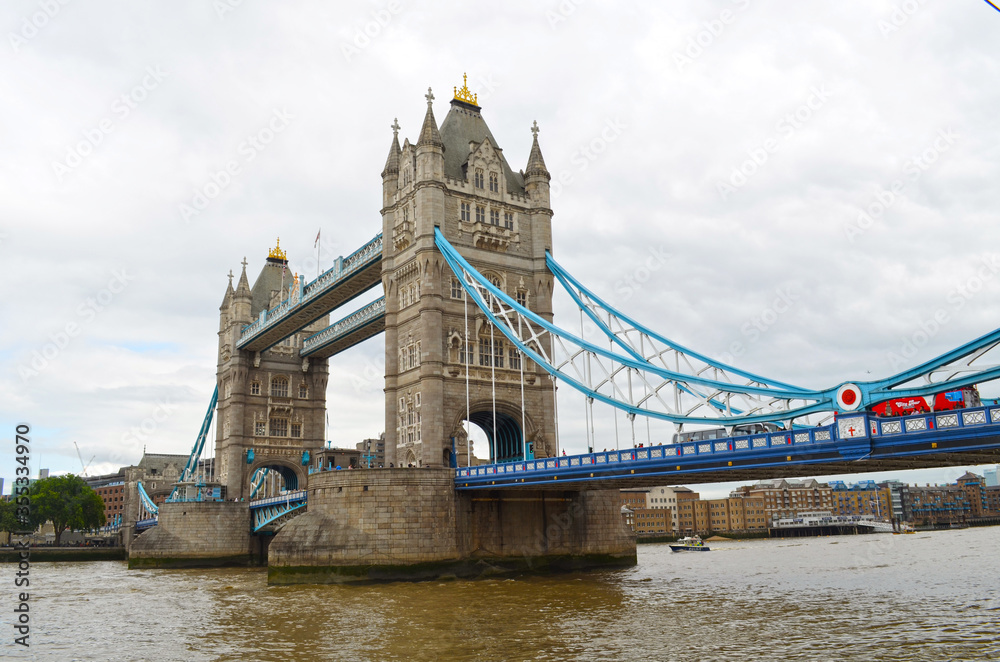View of the Tower Bridge in London, United Kingdom