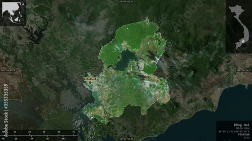 Đồng Nai, Vietnam - composition. Satellite photo