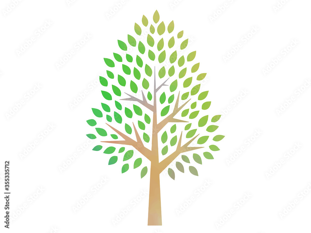 Obraz premium 木の水彩イラスト