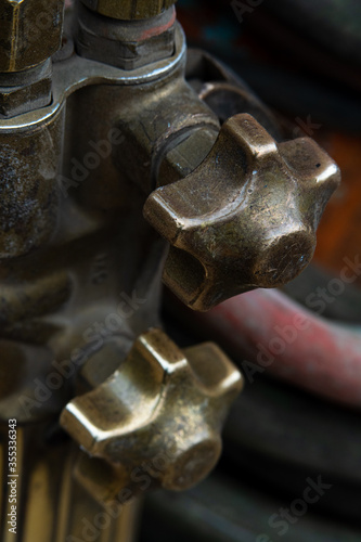 Torch valves close up