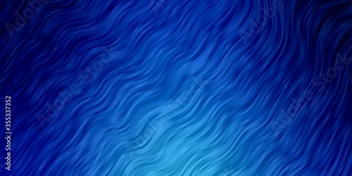 Light BLUE vector template with curves. Abstract illustration with gradient bows. Design for your business promotion.