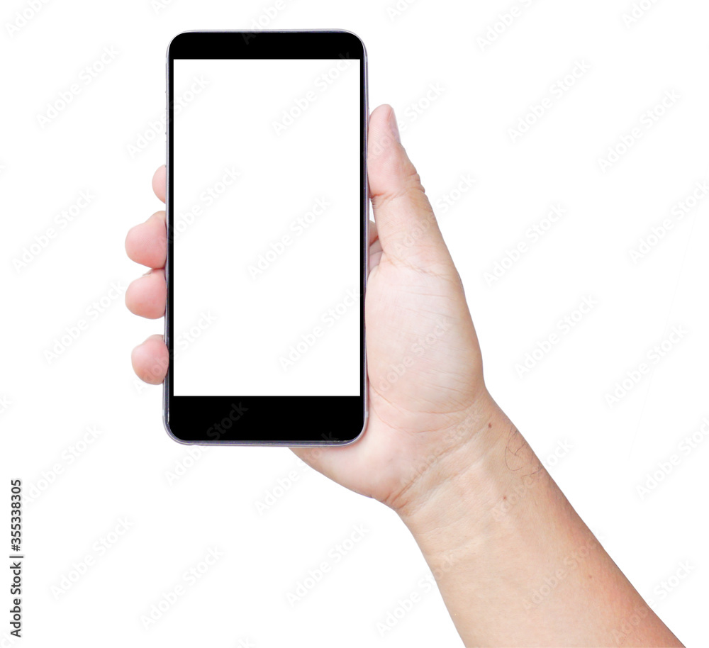 Touch screen smartphone, in hand