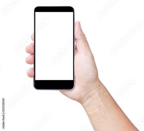 Touch screen smartphone, in hand