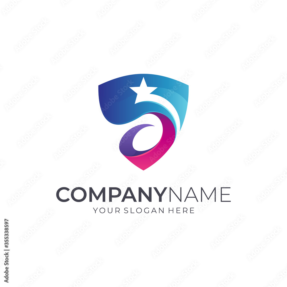 Shield letter s with star logo design, Shielding badge/emblem logo template Shield letter s with star logo design, Shielding badge/emblem logo template