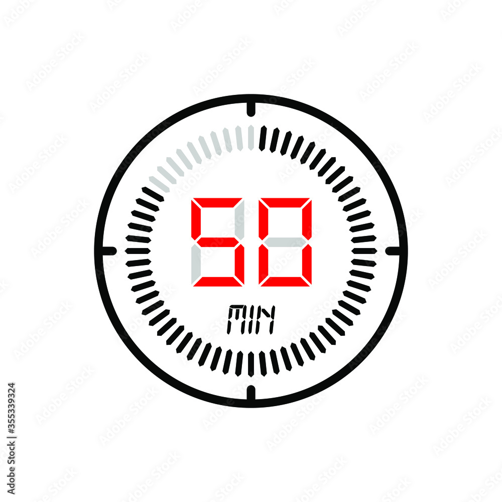 The 50 minute icon isolated on white background. stopwatch vector icon, digital timer. clock and watch, timer, countdown symbol. Vector illustration for logo, web, app, UI. The 50 minute icon isolated on white background. stopwatch vector icon, digital timer. clock and watch, timer, countdown symbol. Vector illustration for logo, web, app, UI.