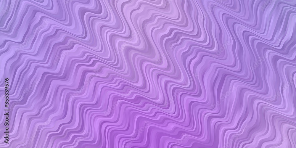 Light Purple vector background with curved lines. Colorful geometric sample with gradient curves.  Pattern for commercials, ads.