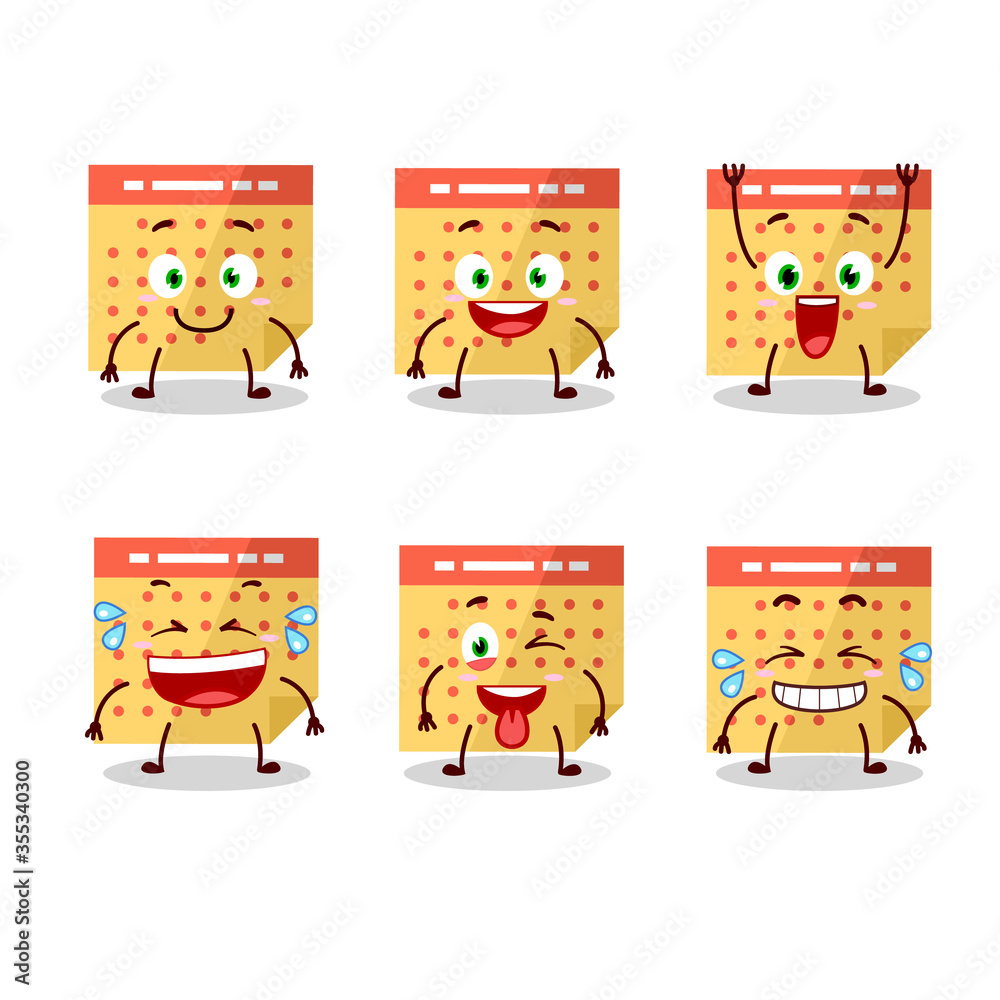 Cartoon character of calendar with smile expression Cartoon character of calendar with smile expression