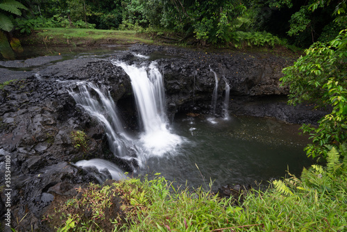 Long exposure of Togitogiga Waterfall in Samoa 