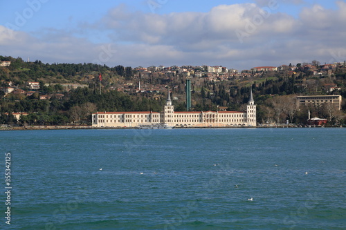 Kuleli Military High School. Historical Istanbul bosphorus buildings.
