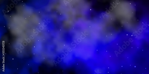 Dark BLUE vector texture with beautiful stars. Blur decorative design in simple style with stars. Pattern for websites  landing pages.