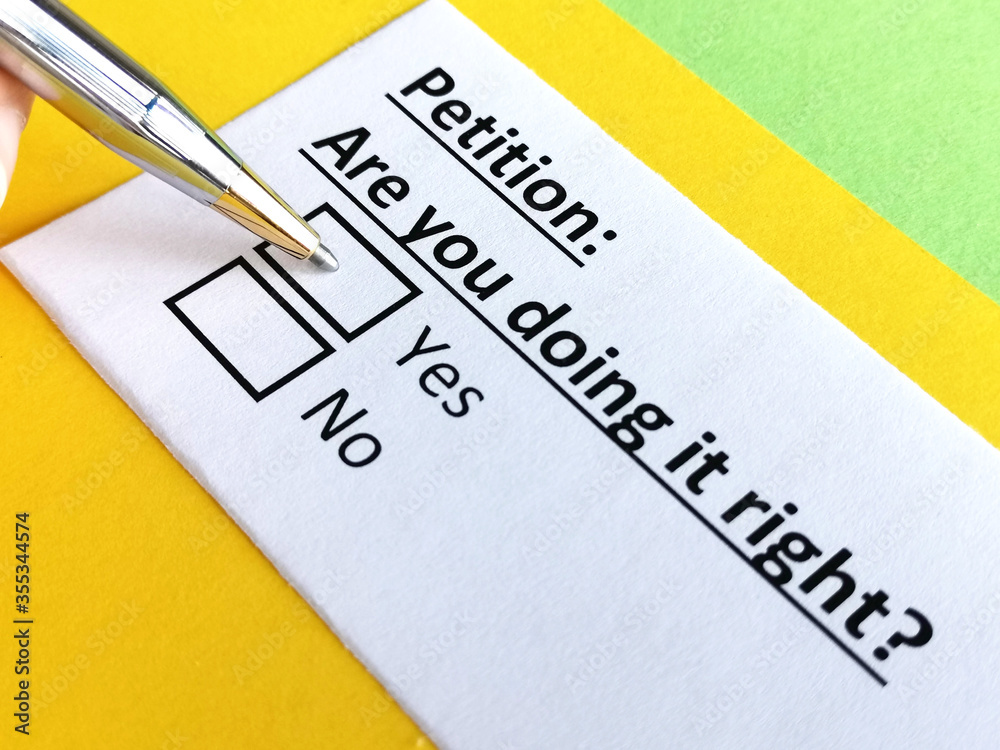 Obraz premium Questionnaire about family law