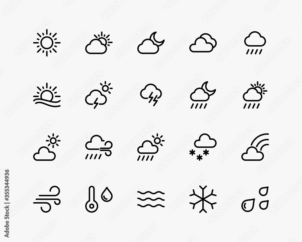 Fototapeta premium weather icons