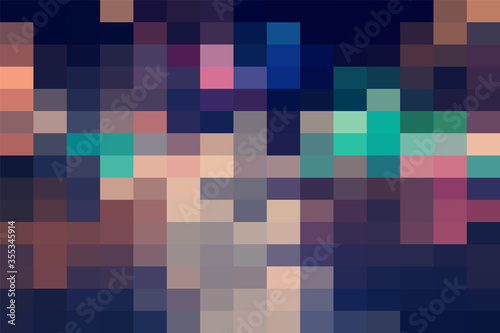 Abstract Colorful geometric Background, Creative Design Templates. Pixel art Grid Mosaic, 8 bit vector background.