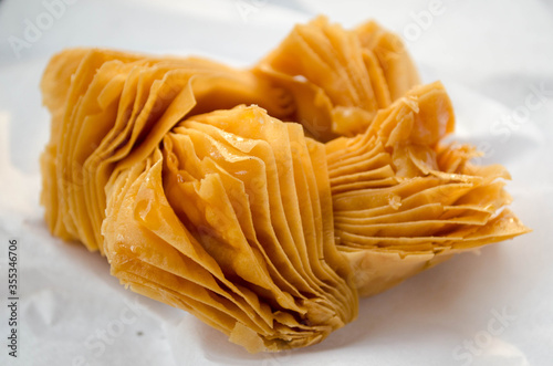Pastelito are popular pastries in Argentina and Uruguay. They are made with phyllo dough or puff pastry and filled with either quince jam or sweet potato jam. Then they are either baked or fried. photo