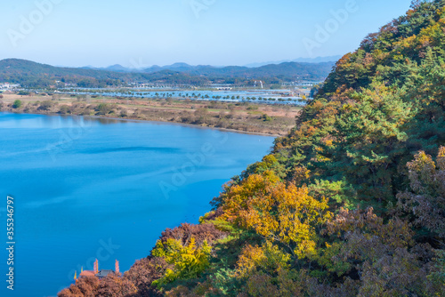 Riverside of Geum river near Buyeo, Republic of Korea photo