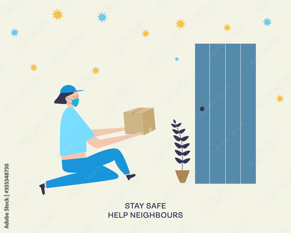 person helping their neighbours who are vulnerable and sending parcels to aid them in midst of coronavirus
person helping their neighbours who are vulnerable and sending parcels to aid them in midst of coronavirus