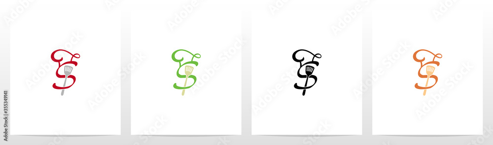 Chef Hat And Spatula On Letter Logo Design S Chef Hat And Spatula On Letter Logo Design S