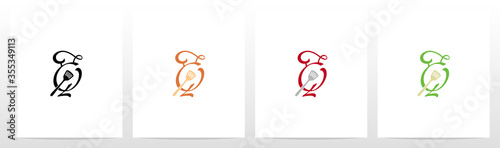 Chef Hat And Spatula On Letter Logo Design Q