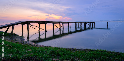 landscap the bridge over the sea in the morning