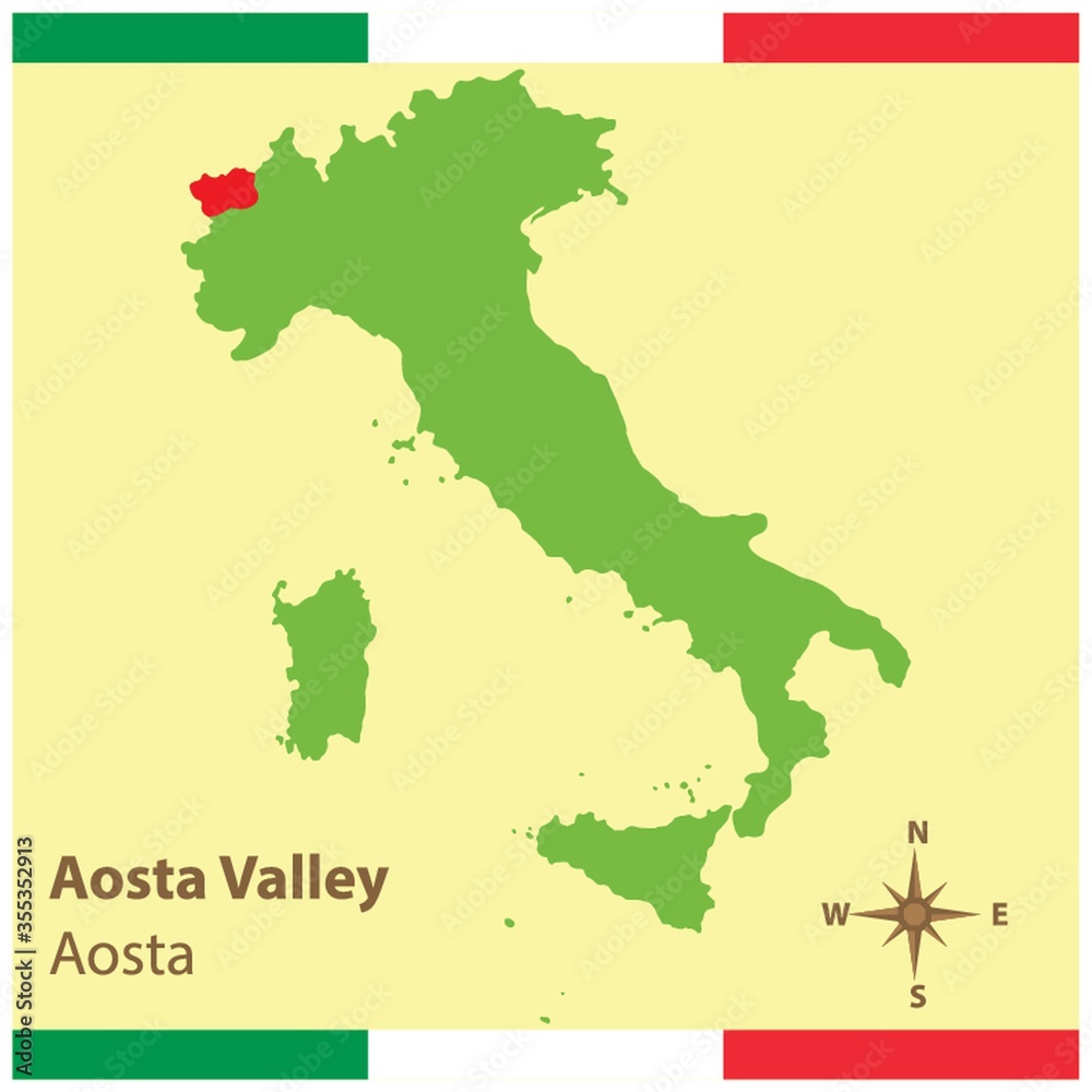 aosta valley on italy map