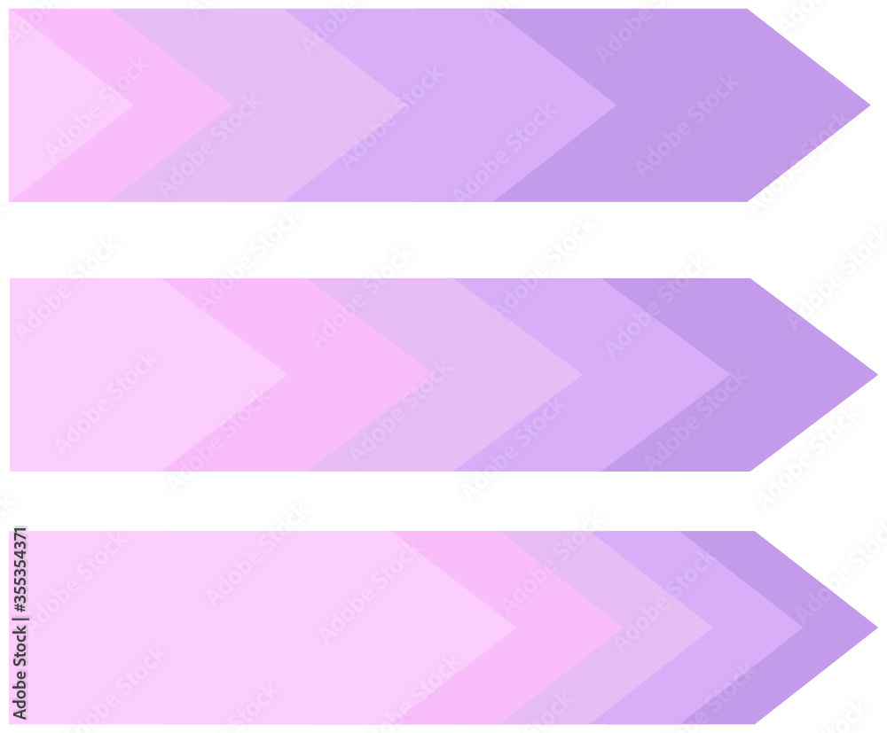 Creative vector set of colorful arrow patterns.