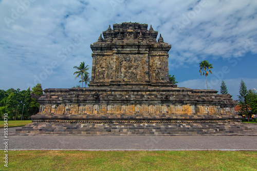 Beautiful and historical architectural building of Candi Mandut in Yogyakarta.