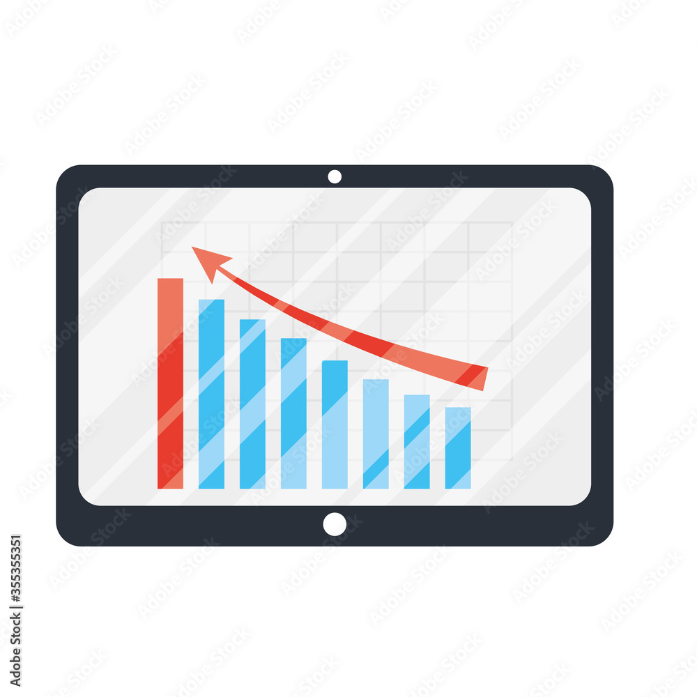 Infographic inside tablet vector design Infographic inside tablet vector design