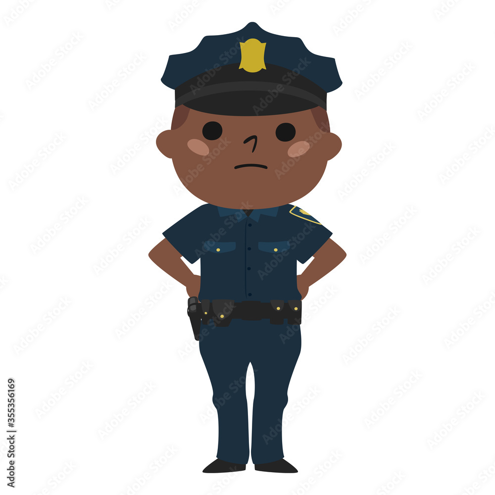 男性警察官のイラスト。 男性警察官のイラスト。