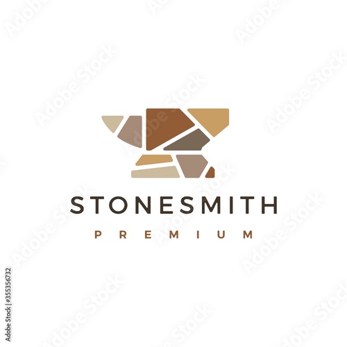 stone smith logo vector icon illustration