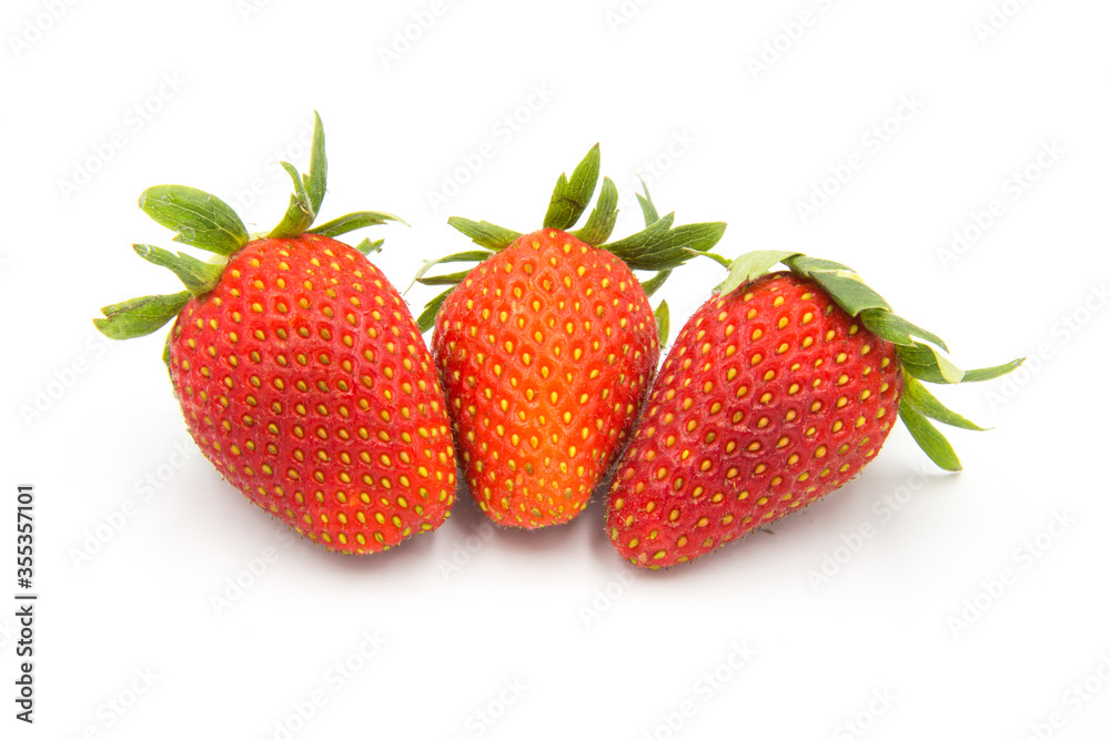 strawberries isolated on white background strawberries isolated on white background