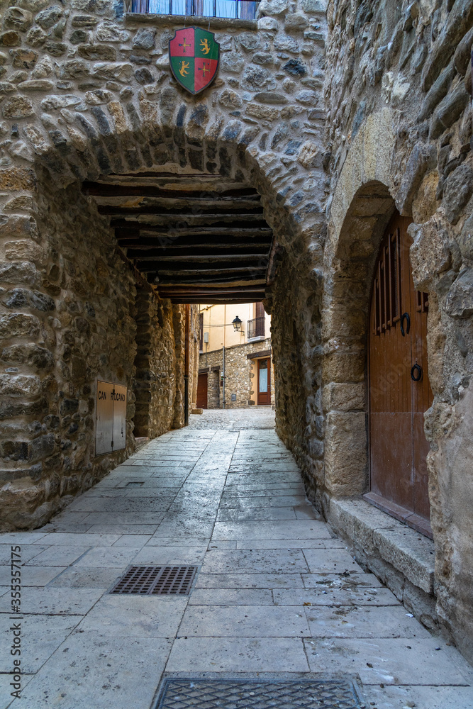 Landscape medieval village Besalu, Catalonia, Spain