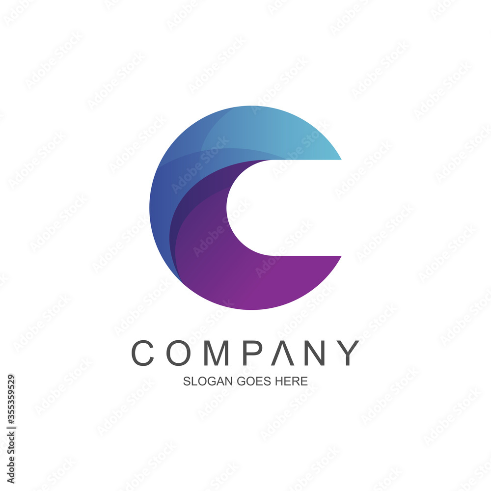 Obraz premium Letter c logo design vector