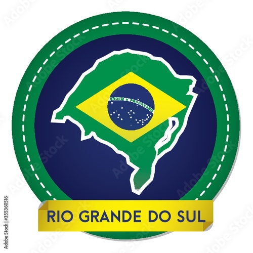 rio grande do sul map sticker