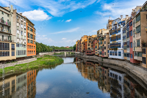 Cityscape of Girona in Catalonia  Spain.