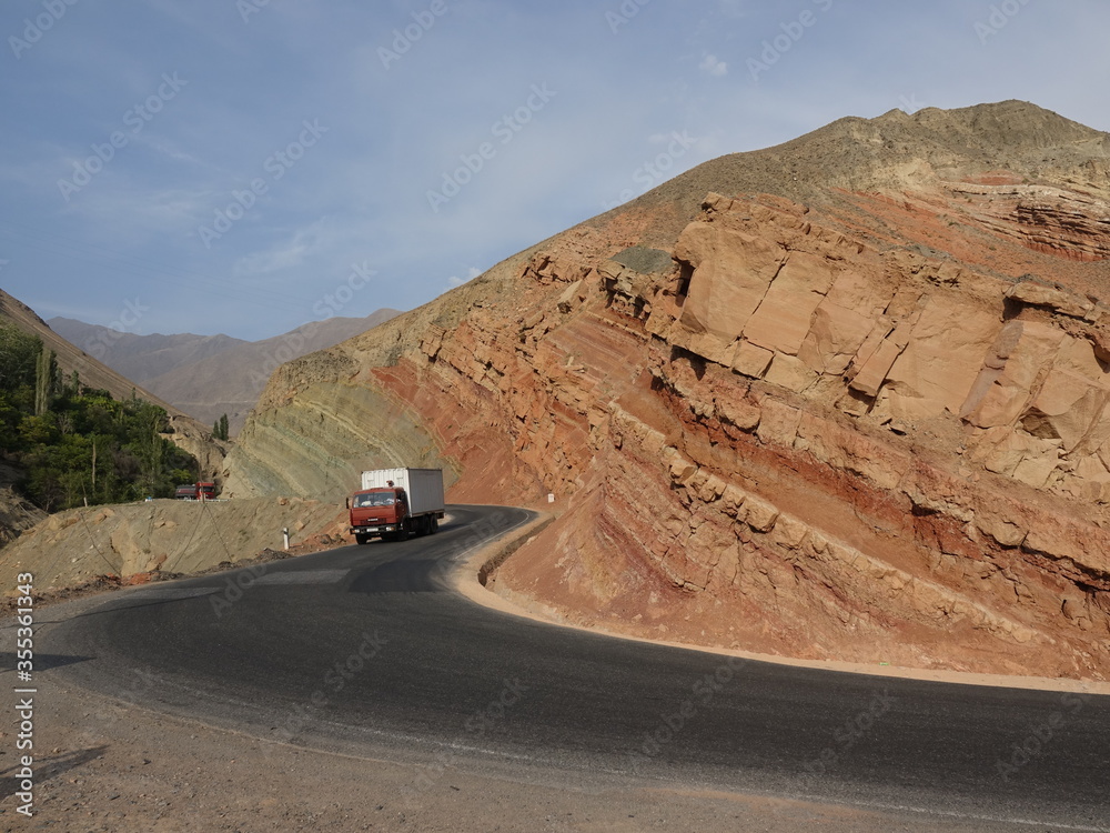 The road to Khushekat. Tajikistan.