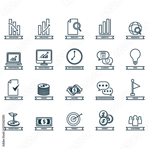 Collection of business icons