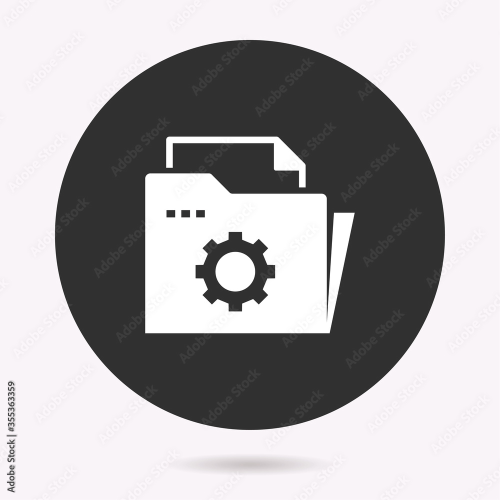 File setting - vector icon. Illustration isolated. Simple pictogram. File setting - vector icon. Illustration isolated. Simple pictogram.