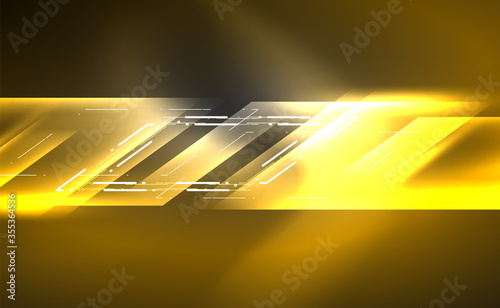 Dynamic neon shiny abstract background. Trendy abstract layout template for business or technology presentation, internet poster or web brochure cover, wallpaper