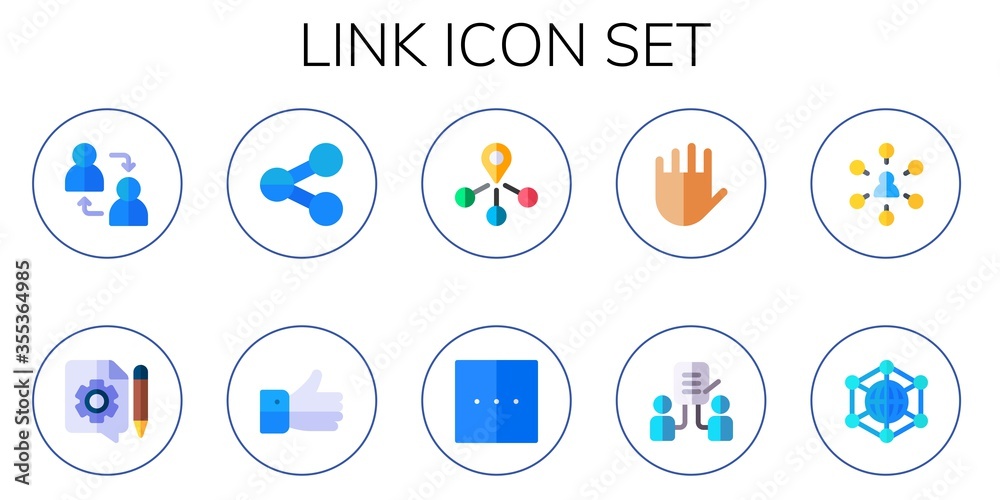 link icon set link icon set
